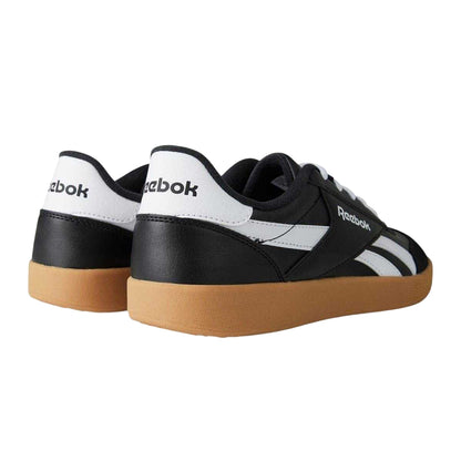 Black-White-Gum - Back - Reebok Mens Smash Edge Leather Trainers