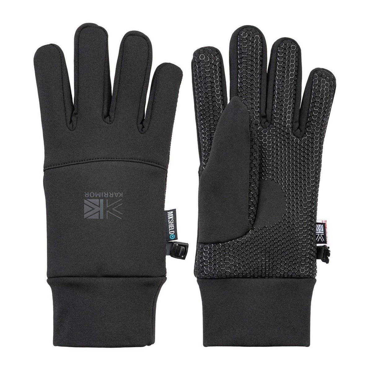 Black - Front - Karrimor Unisex Adult Glacier Logo Gloves