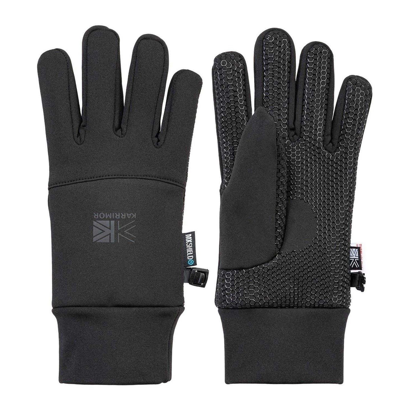 Black - Front - Karrimor Unisex Adult Glacier Logo Gloves