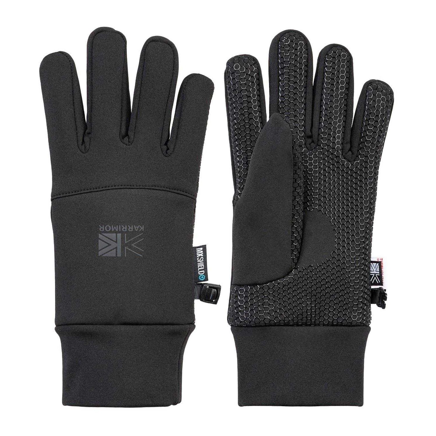 Black - Front - Karrimor Unisex Adult Glacier Logo Gloves