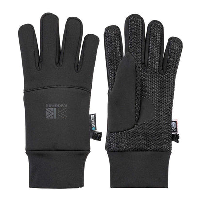 Black - Front - Karrimor Unisex Adult Glacier Logo Gloves