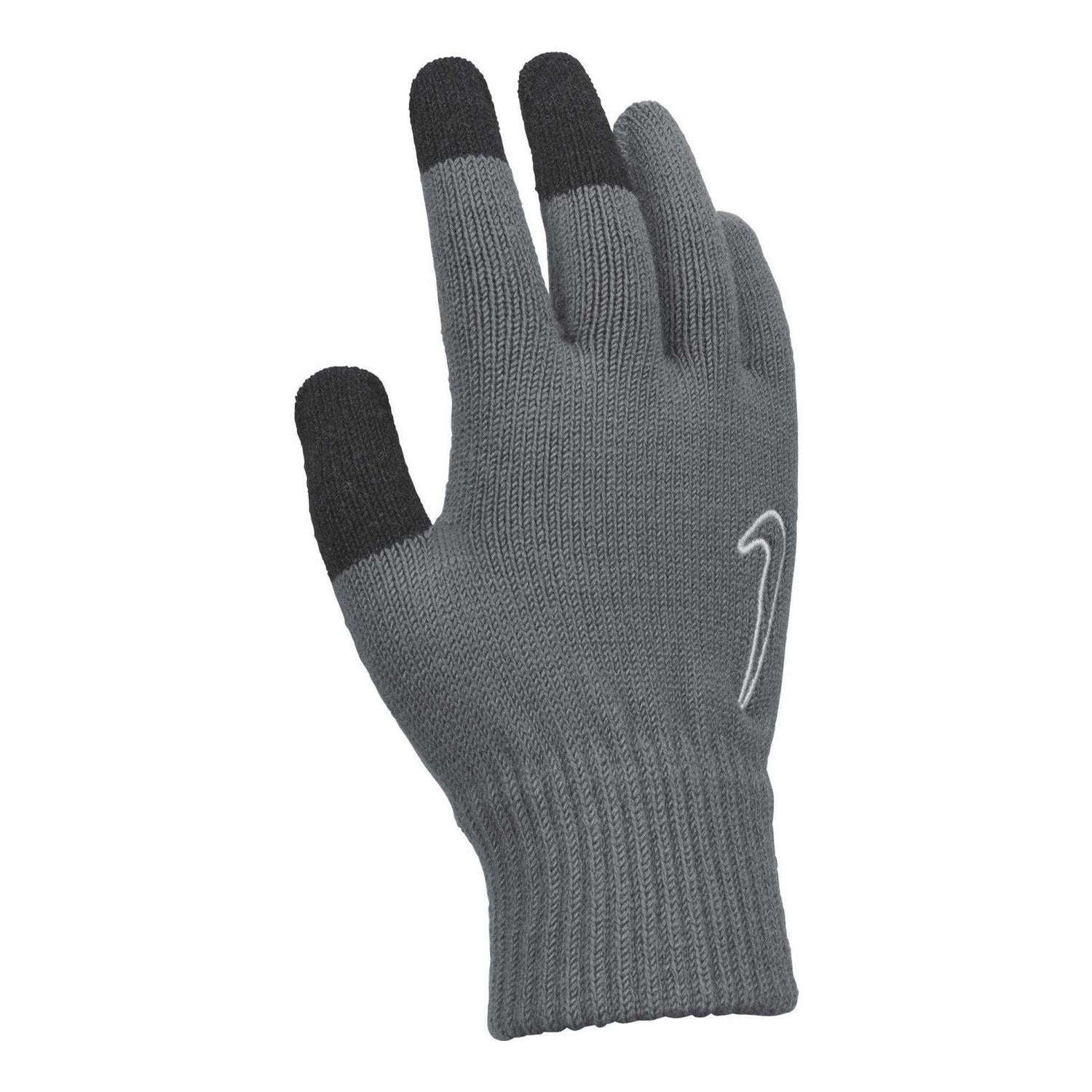 Grey-Black - Back - Nike Unisex Adult Tech and Grip Touch Screen Knitted Gloves