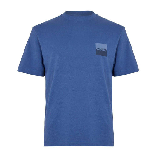 Medium Blue - Front - Hugo Mens Ribbed T-Shirt
