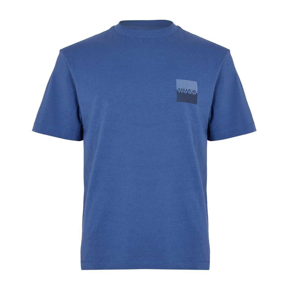 Medium Blue - Front - Hugo Mens Ribbed T-Shirt