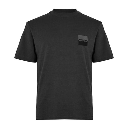 Black - Front - Hugo Mens Ribbed T-Shirt