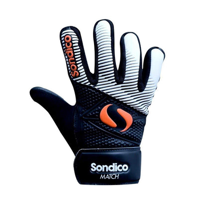 Black-White - Back - Sondico Childrens-Kids Goalkeeper Gloves
