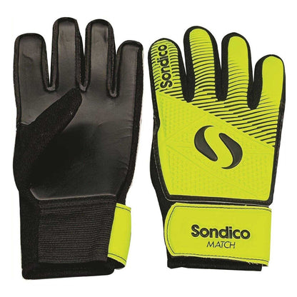 Yellow-Black - Front - Sondico Childrens-Kids Goalkeeper Gloves