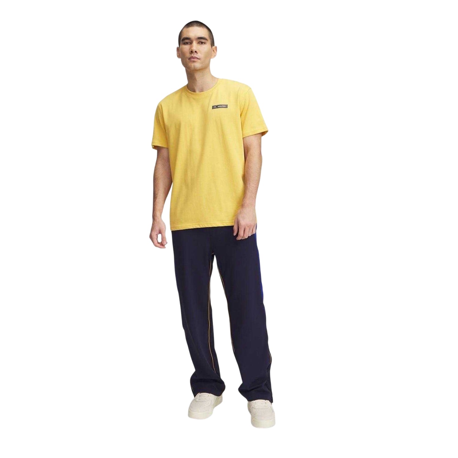Blue - Side - Under Armour Mens Tricot Side Stripe Tracksuit Bottoms
