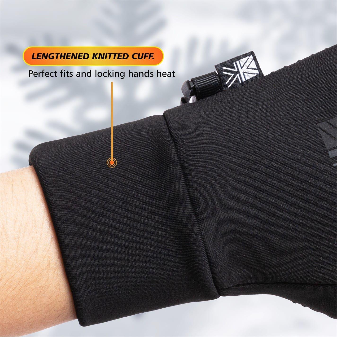 Black - Lifestyle - Karrimor Womens-Ladies Thermal Gloves