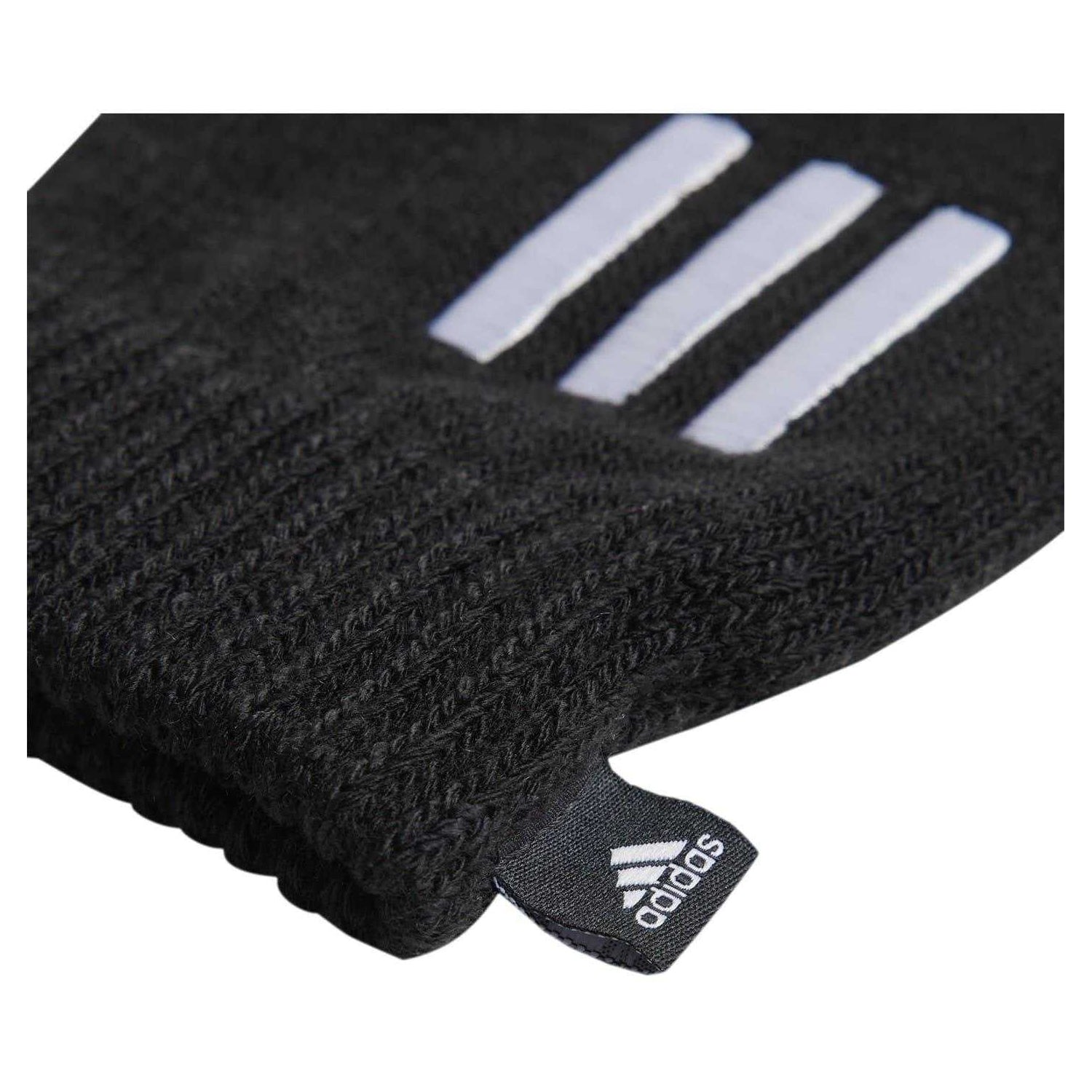 Black-White - Side - Adidas Unisex Adult 3S Knitted Gloves