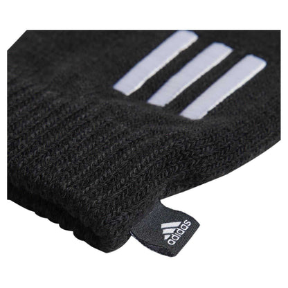 Black-White - Side - Adidas Unisex Adult 3S Knitted Gloves