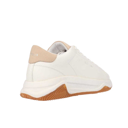 White - Back - Lavair Unisex Adult Nappa Leather Chunky Sole Trainers