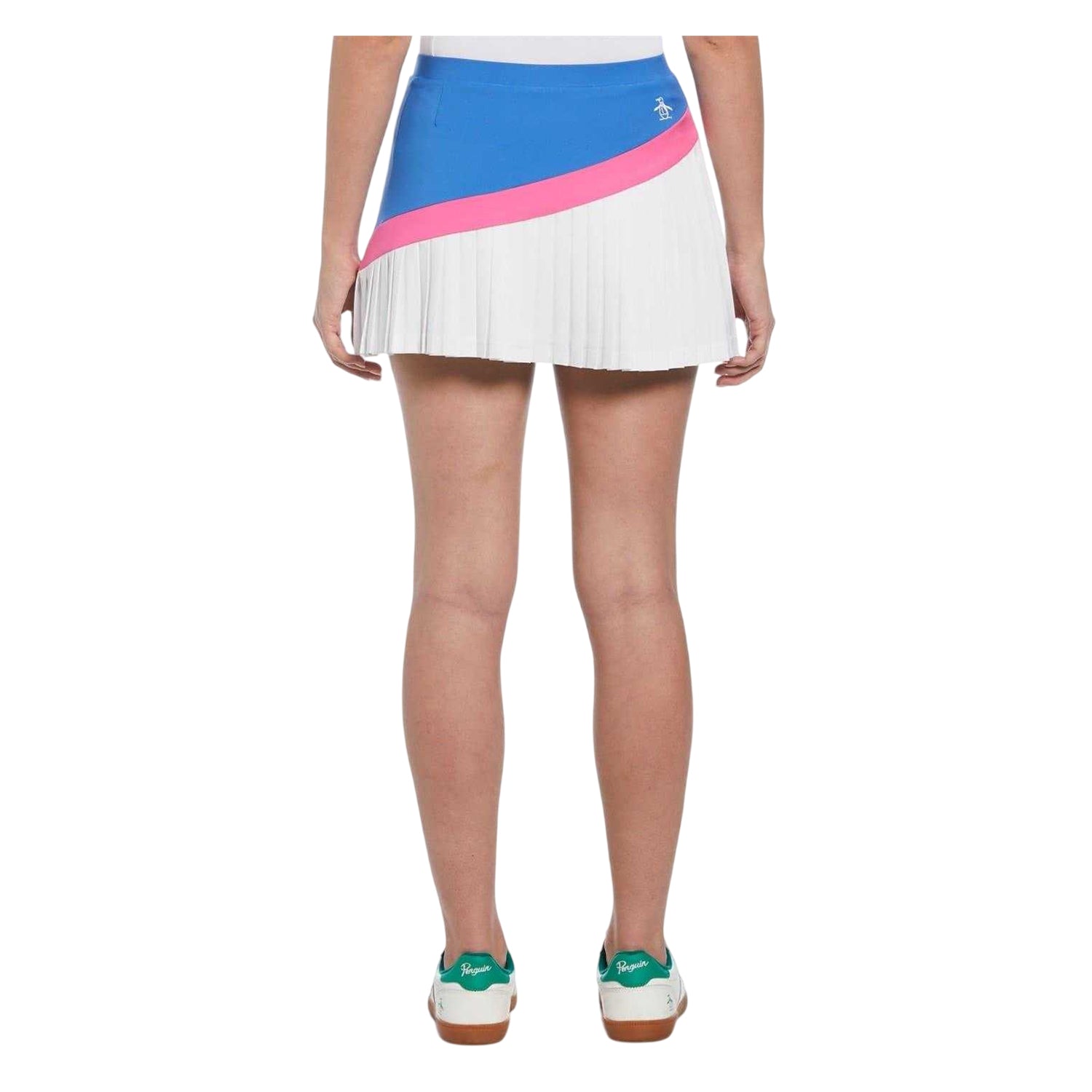 Nebulas Blue - Back - Original Penguin Womens-Ladies Asymmetric Tennis Skort