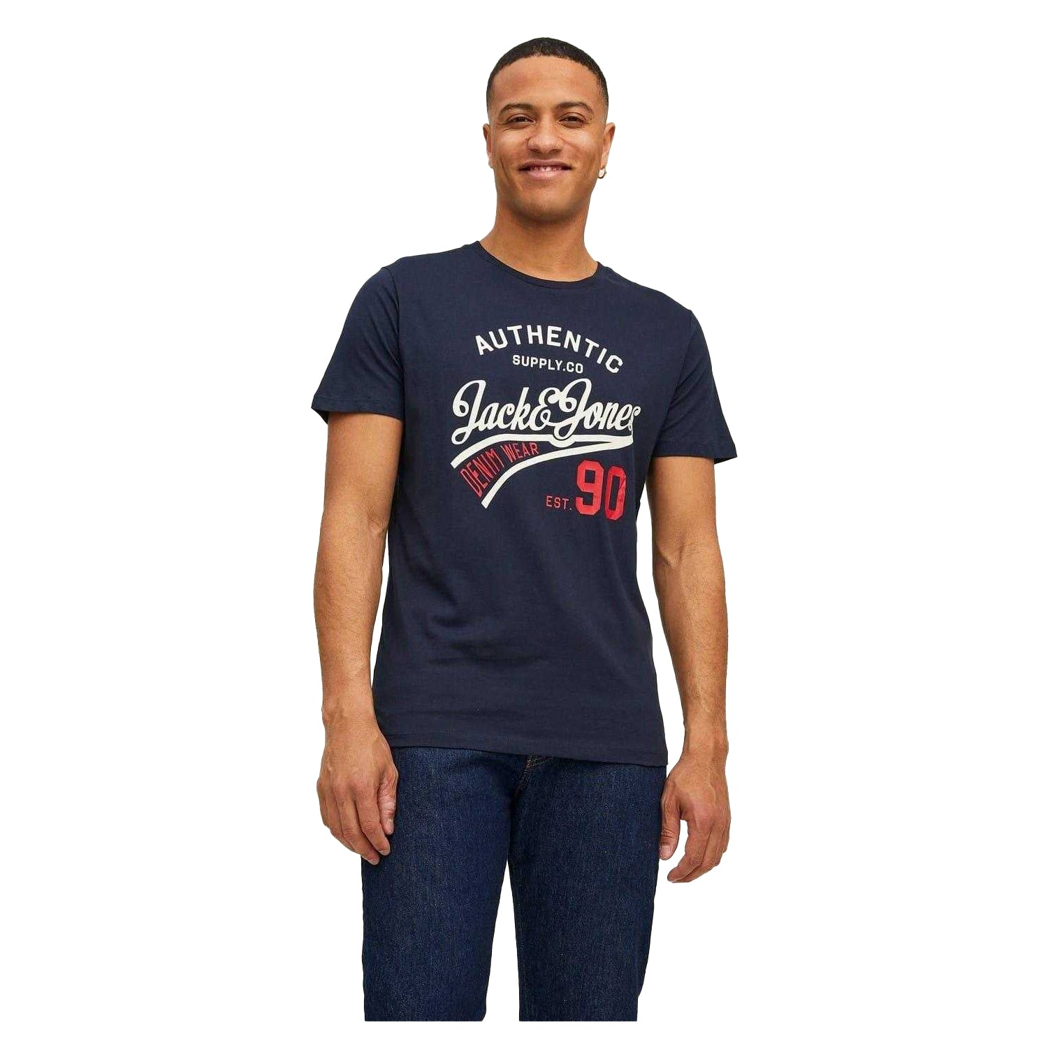 Black-White-Navy - Lifestyle - Jack And Jones Mens Ethan T-Shirt (Pack of 3)
