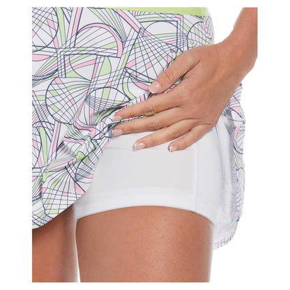 Bright White - Side - Original Penguin Womens-Ladies Geometric Tennis Skort