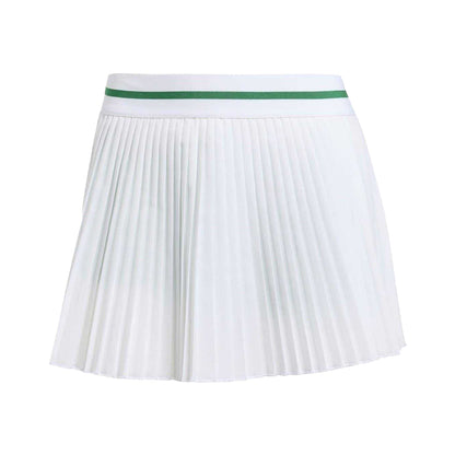 White - Front - Adidas Womens-Ladies Pleated Tennis Skort