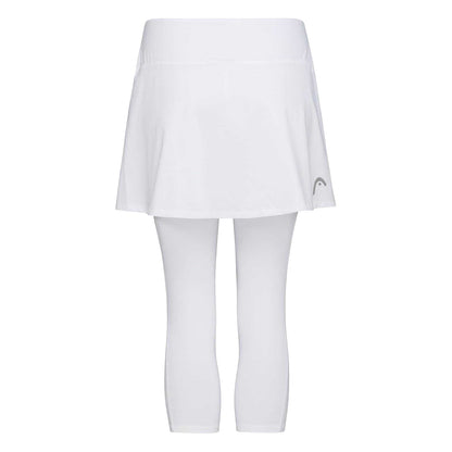 White - Back - Head Womens-Ladies Tennis Skort