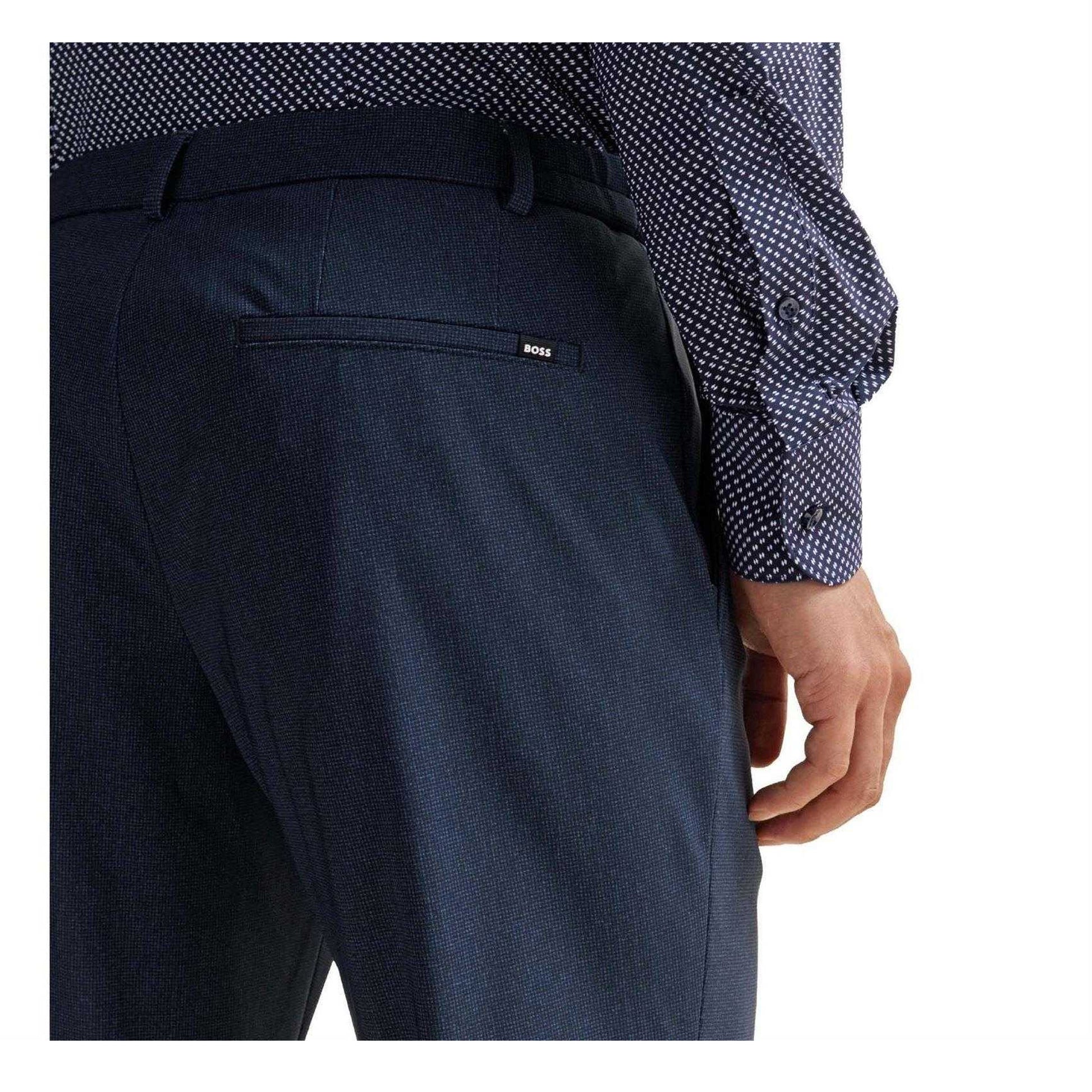 Blue - Side - Boss Mens P-Genius Trousers