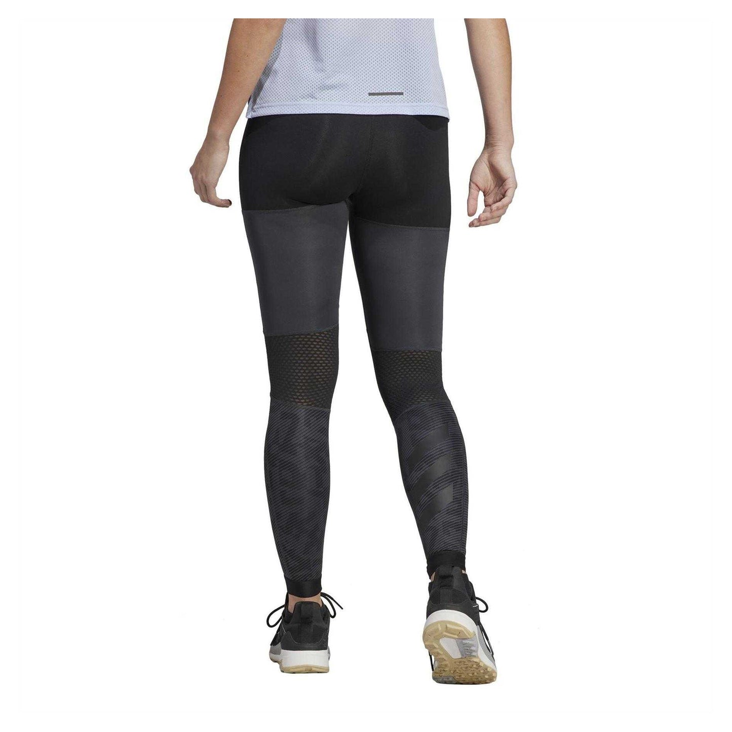 Carbon - Back - Adidas Womens-Ladies Terrex Agravic Running Tights