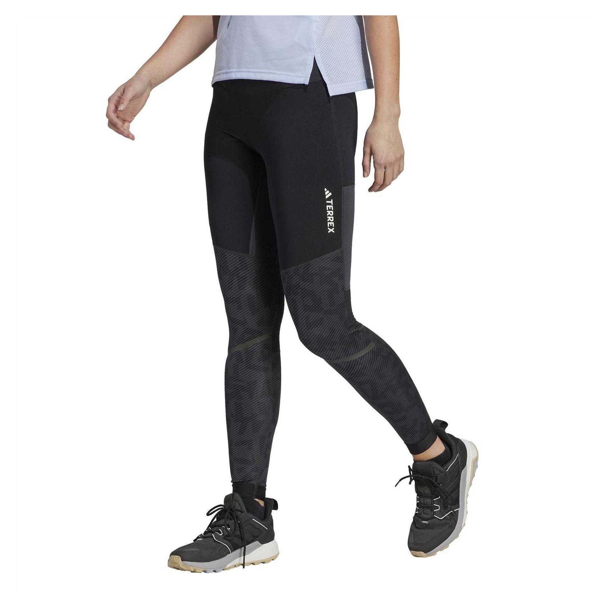 Carbon - Pack Shot - Adidas Womens-Ladies Terrex Agravic Running Tights