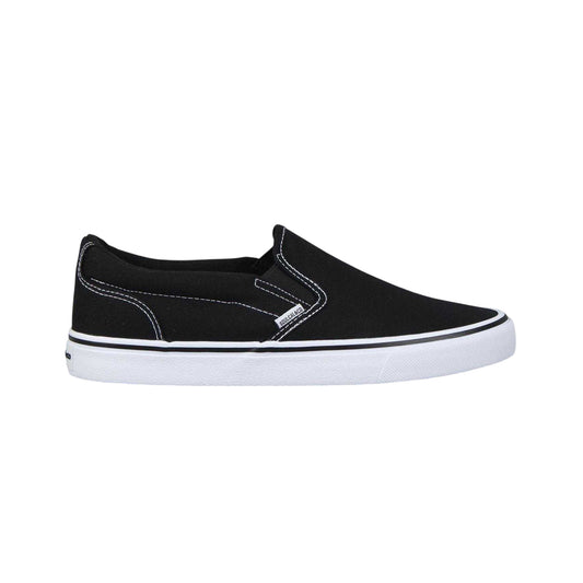 Black-White - Front - SoulCal Mens Canvas Flat Trainers