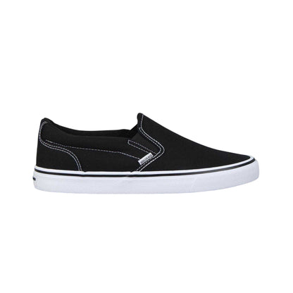 Black-White - Front - SoulCal Mens Canvas Flat Trainers