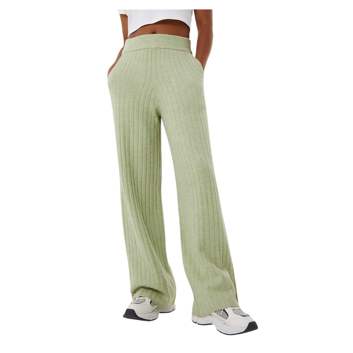 Laurel Green - Front - Jack Wills Womens-Ladies Relaxed Fit Trousers