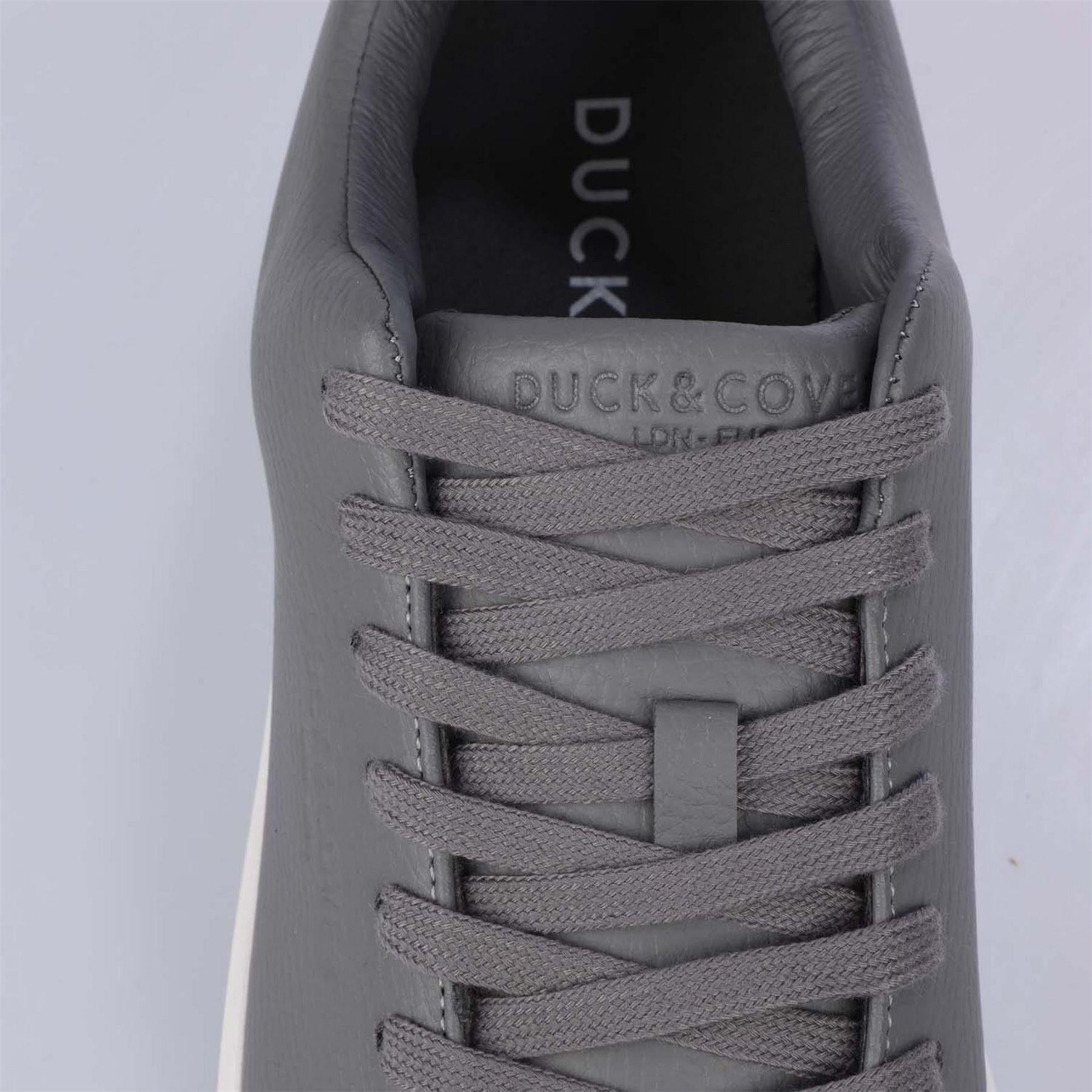Taupe - Pack Shot - Duck and Cover Unisex Adult Kremes PU Platform Trainers