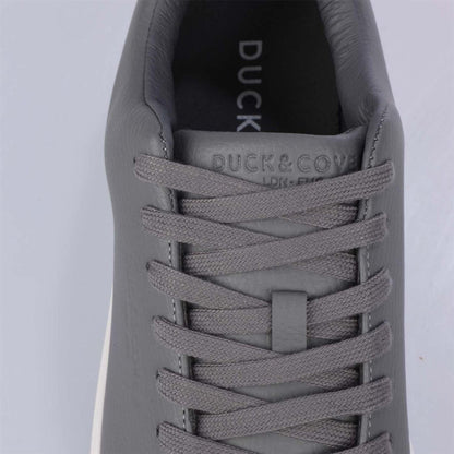 Taupe - Pack Shot - Duck and Cover Unisex Adult Kremes PU Platform Trainers