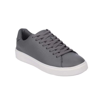 Taupe - Front - Duck and Cover Unisex Adult Kremes PU Platform Trainers