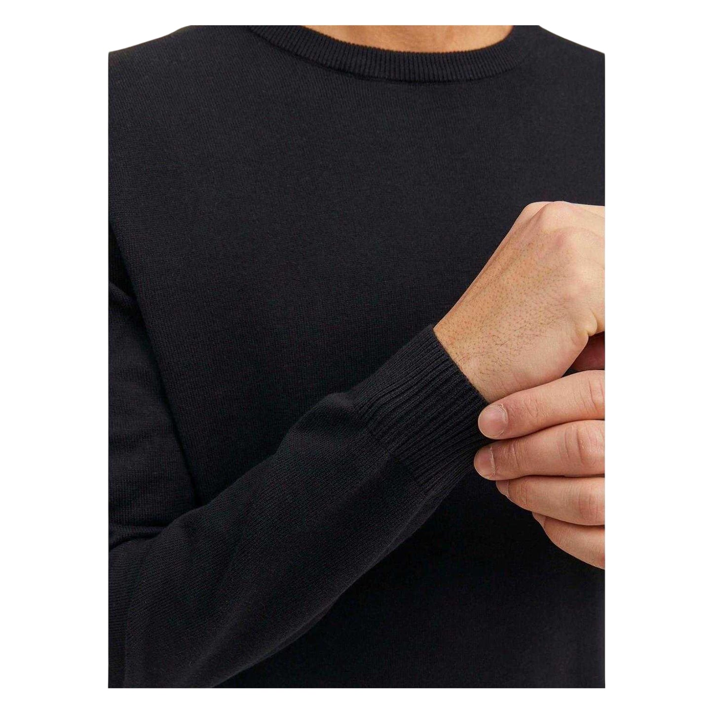 Black - Side - Jack And Jones Mens Sweater Top