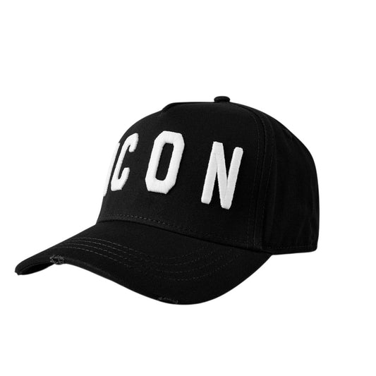 Black-White - Front - DSquared2 Mens Icon Icon Baseball Cap