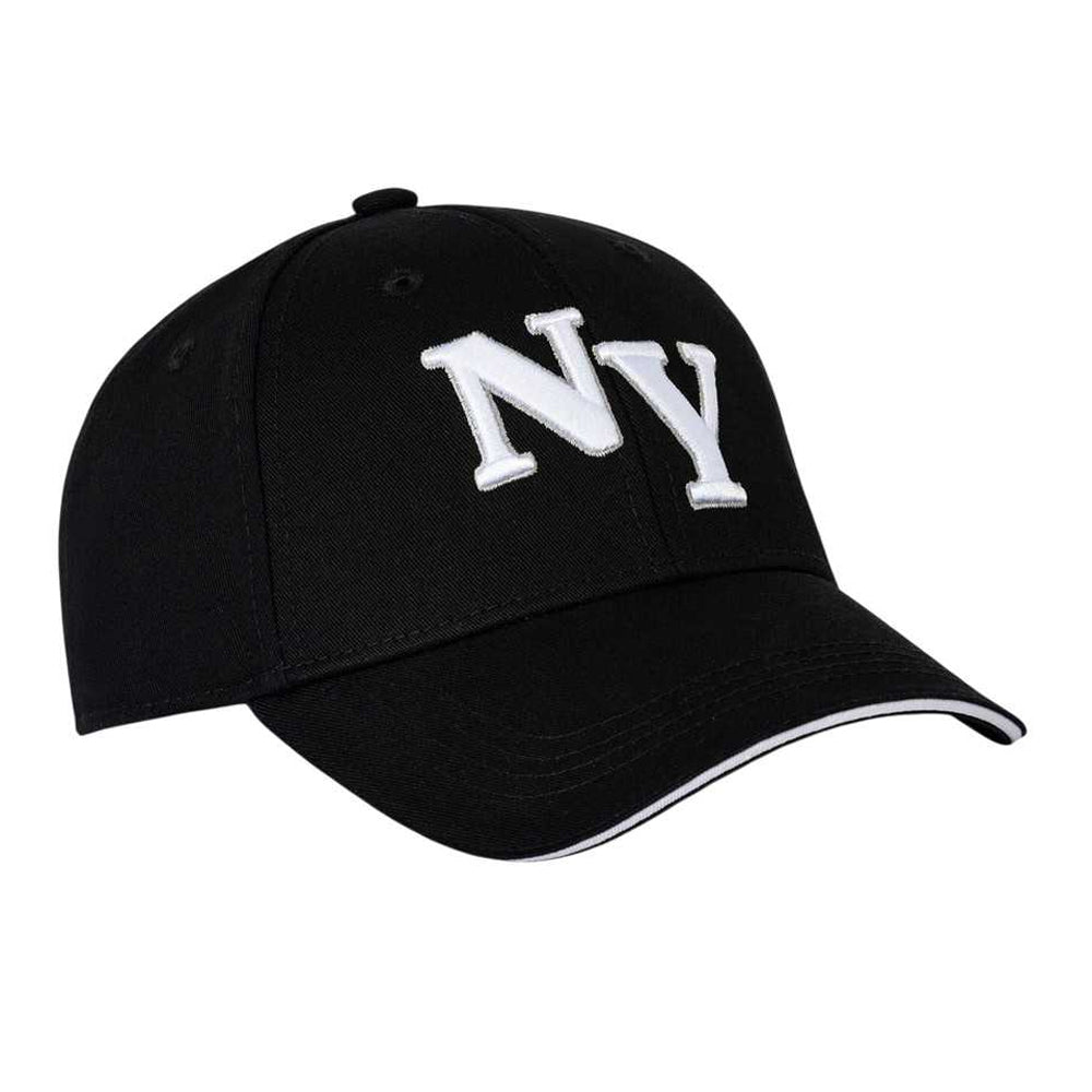 Black - Front - New York Yankees Unisex Adult Embroidered Logo Baseball Cap