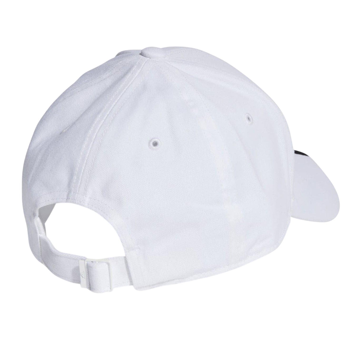 White-Black - Back - Adidas Childrens-Kids 3 Stripes Baseball Cap