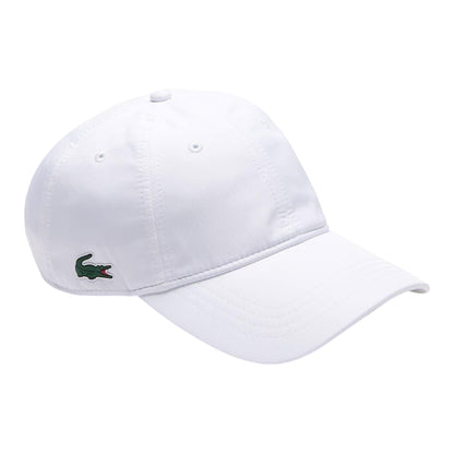 White - Front - Lacoste Logo Taffeta Adjustable Baseball Cap