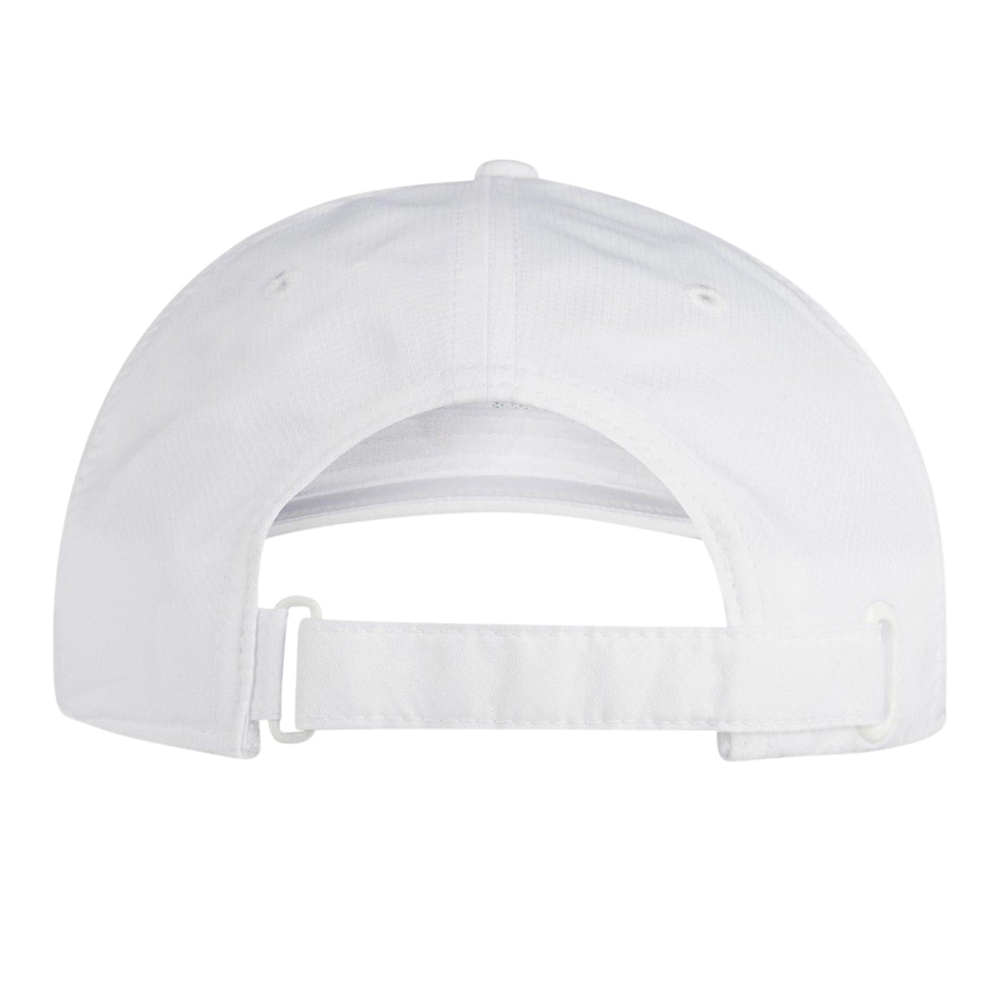White - Back - Lacoste Logo Taffeta Adjustable Baseball Cap