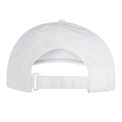 White - Back - Lacoste Logo Taffeta Adjustable Baseball Cap