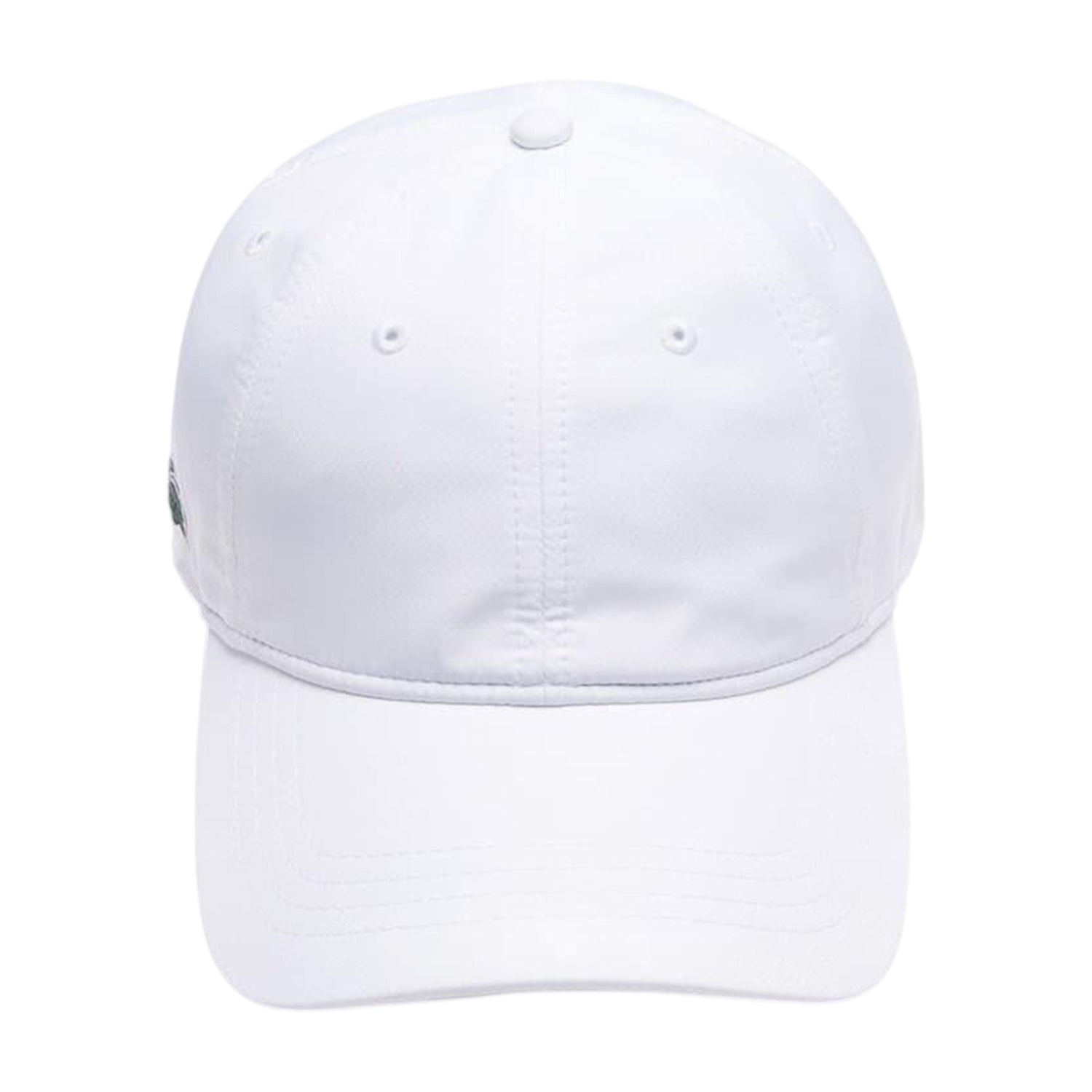 White - Side - Lacoste Logo Taffeta Adjustable Baseball Cap