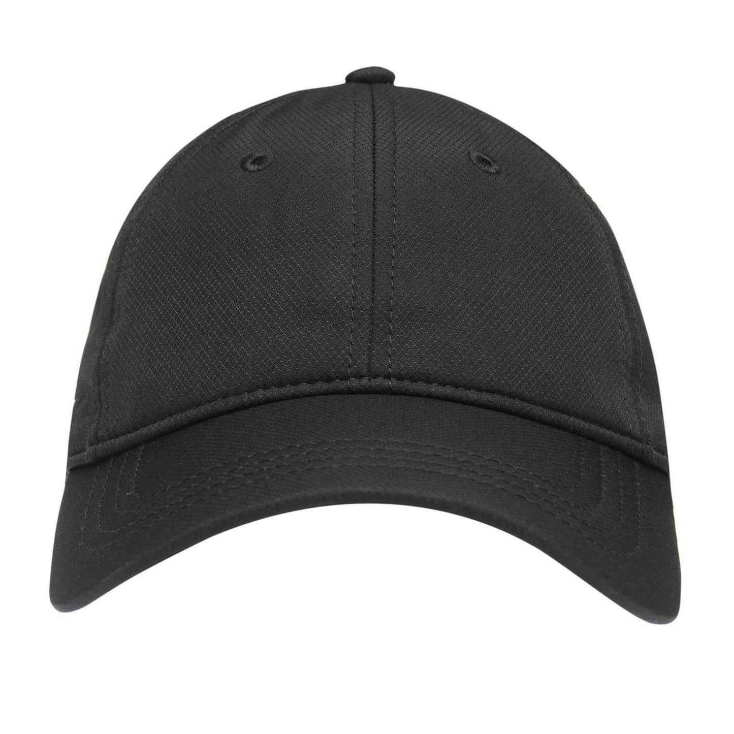 Black - Front - Lacoste Logo Taffeta Adjustable Baseball Cap