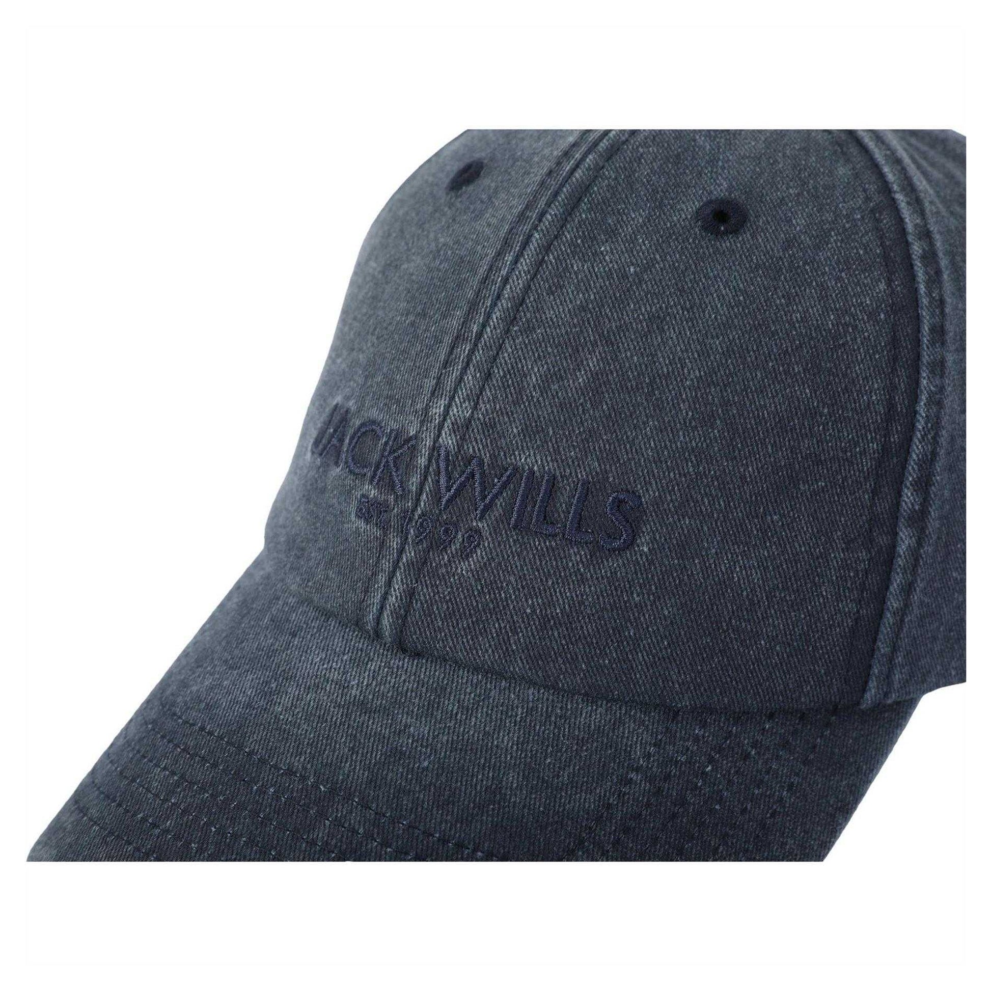 Black - Lifestyle - Jack Wills Mens Washed Cotton Baseball Cap