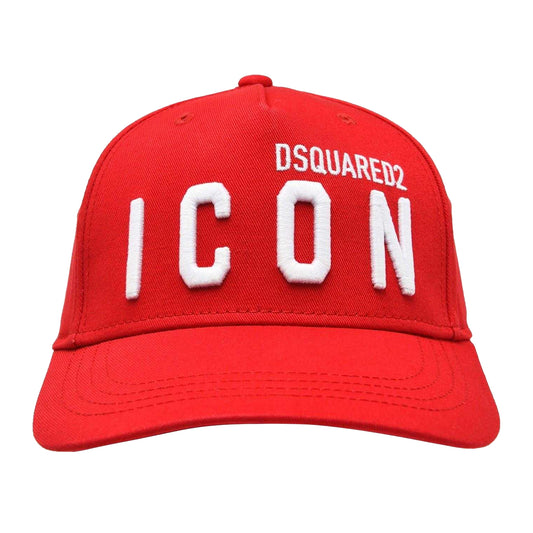 Tango Red - Front - DSquared2 Childrens-Kids Icon Logo Cotton Baseball Cap