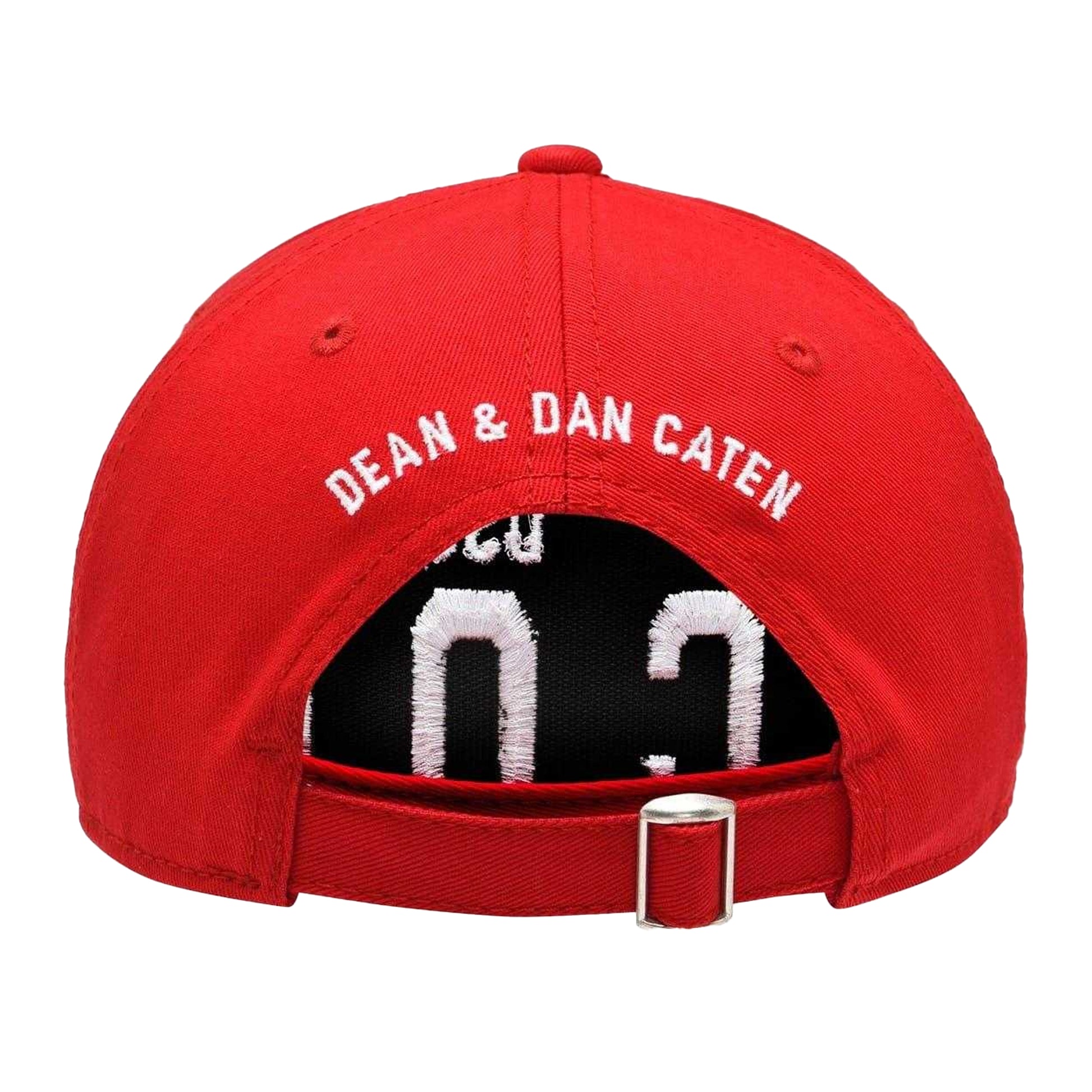 Tango Red - Back - DSquared2 Childrens-Kids Icon Logo Cotton Baseball Cap