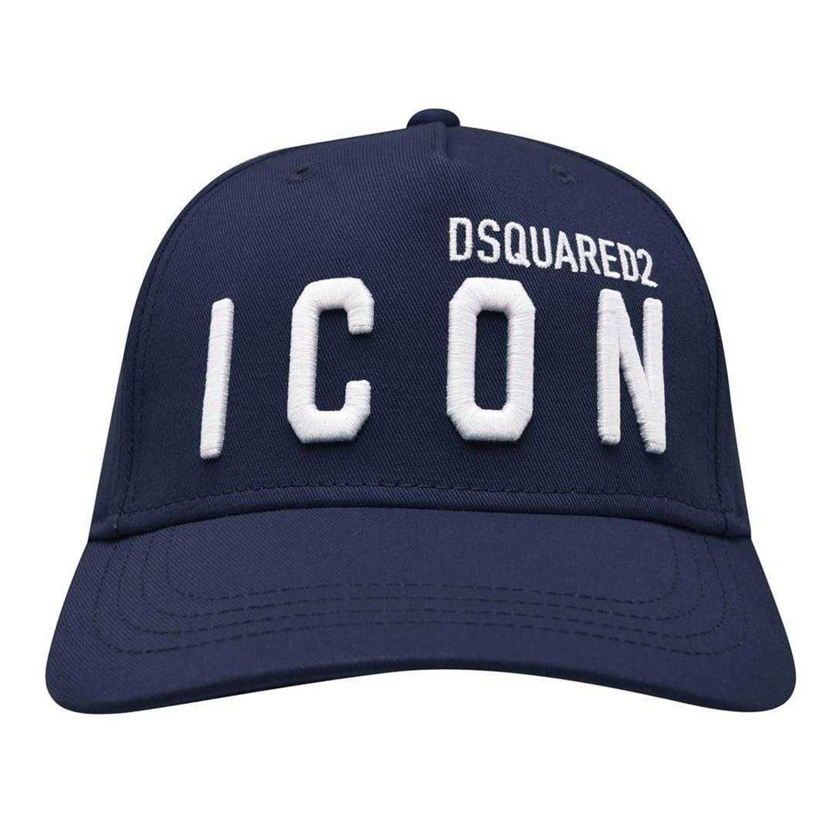 Eclipse Blue - Front - DSquared2 Childrens-Kids Icon Logo Cotton Baseball Cap