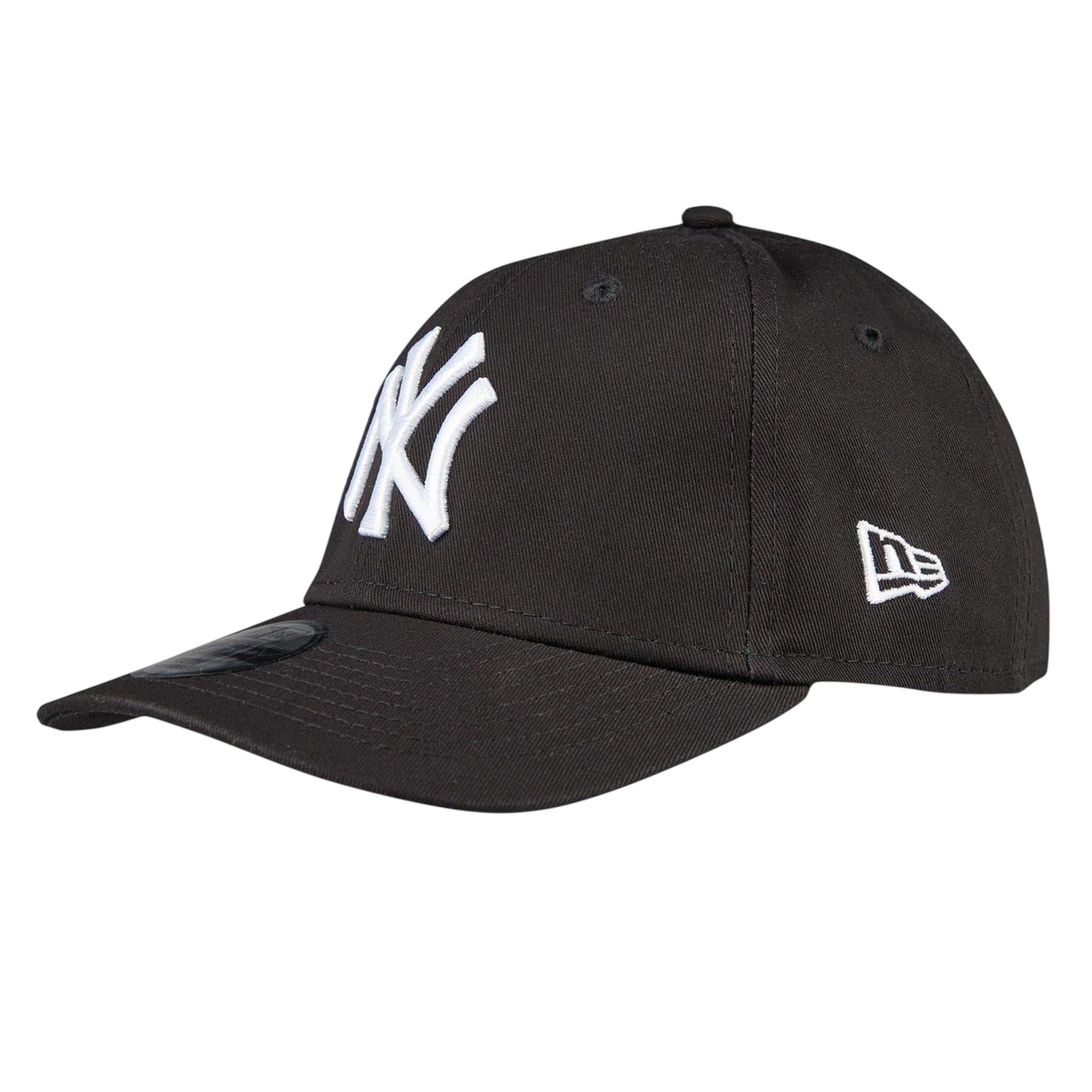 Black-White - Side - New Era Childrens-Kids 9Forty Cotton Baseball Cap