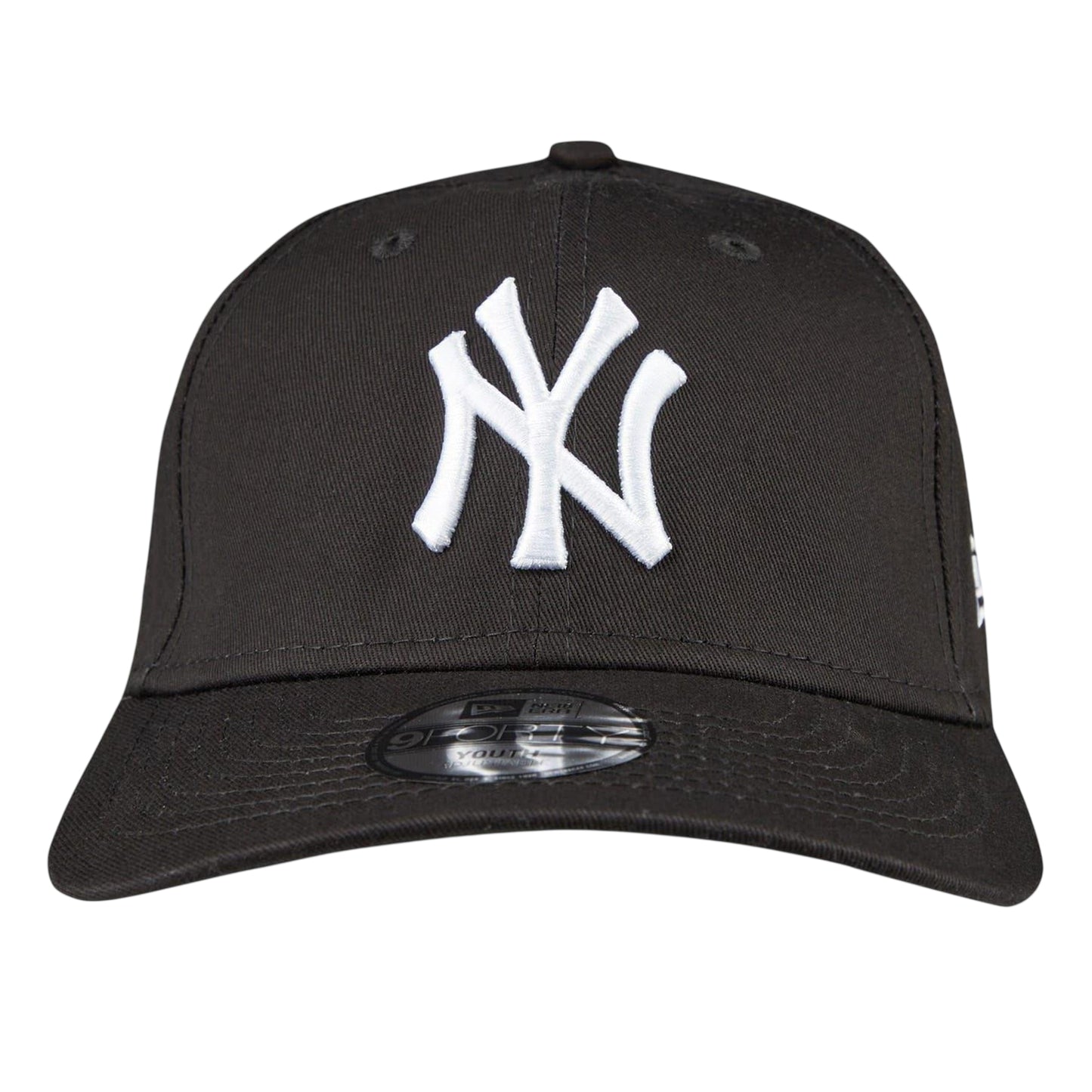 Black-White - Front - New Era Childrens-Kids 9Forty Cotton Baseball Cap