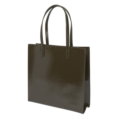 Khaki Green - Back - Ted Baker Logo Tote Bag