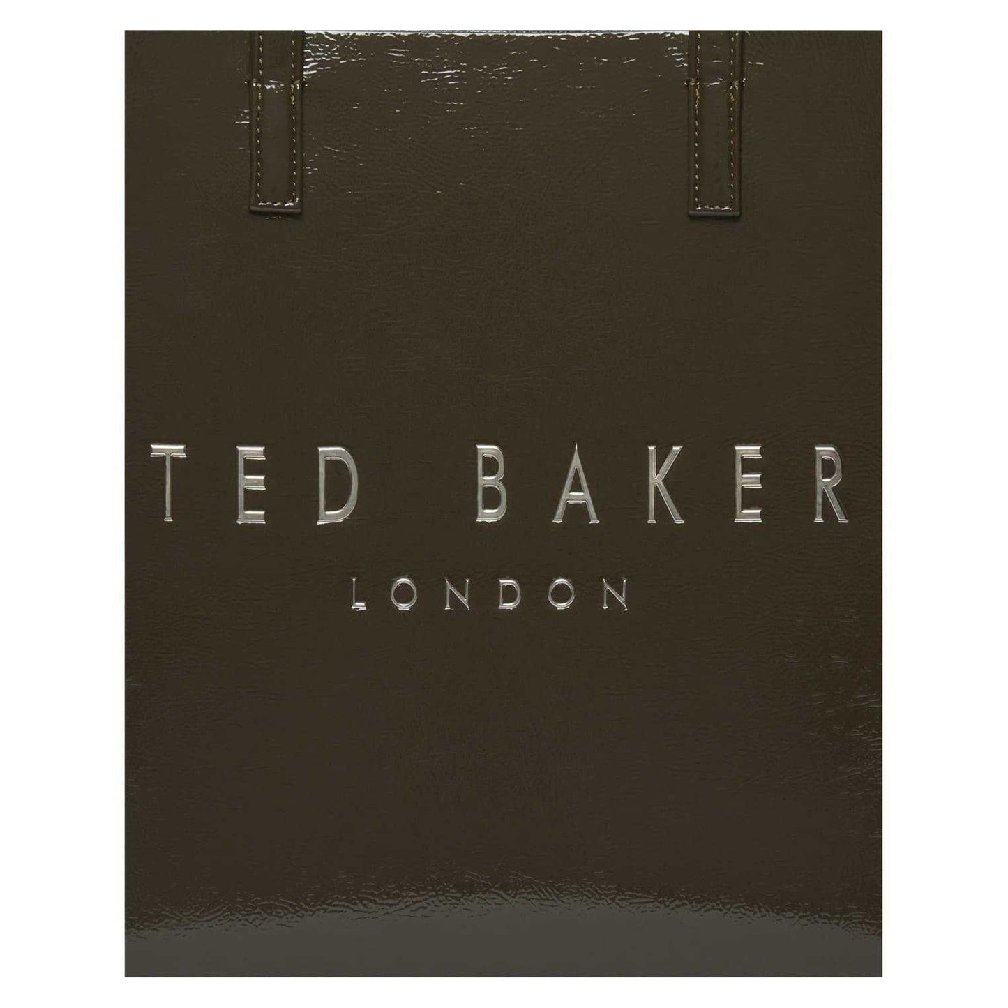 Khaki Green - Side - Ted Baker Logo Tote Bag