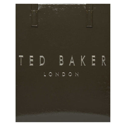 Khaki Green - Side - Ted Baker Logo Tote Bag