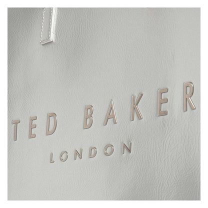 Silver - Side - Ted Baker Logo Tote Bag