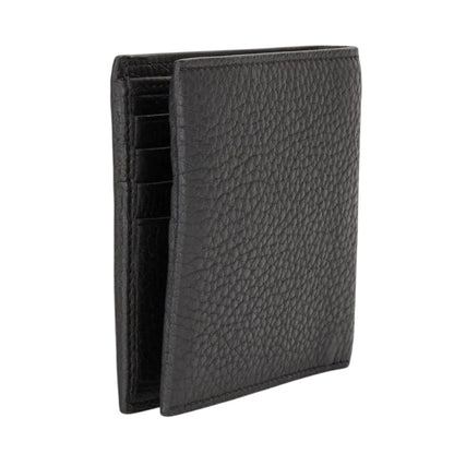 Navy - Side - Boss Crosstown Bi-Fold Leather Wallet